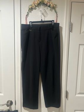 Prophecy Classic Black Straight-Leg Dress Pants 7/8 Length